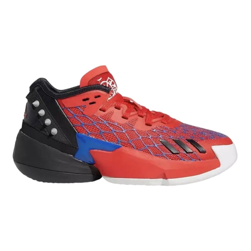 Authentic NEW adidas DON Spider-Man Blue Red Blk Basketball Shoes Size 5.5 Y